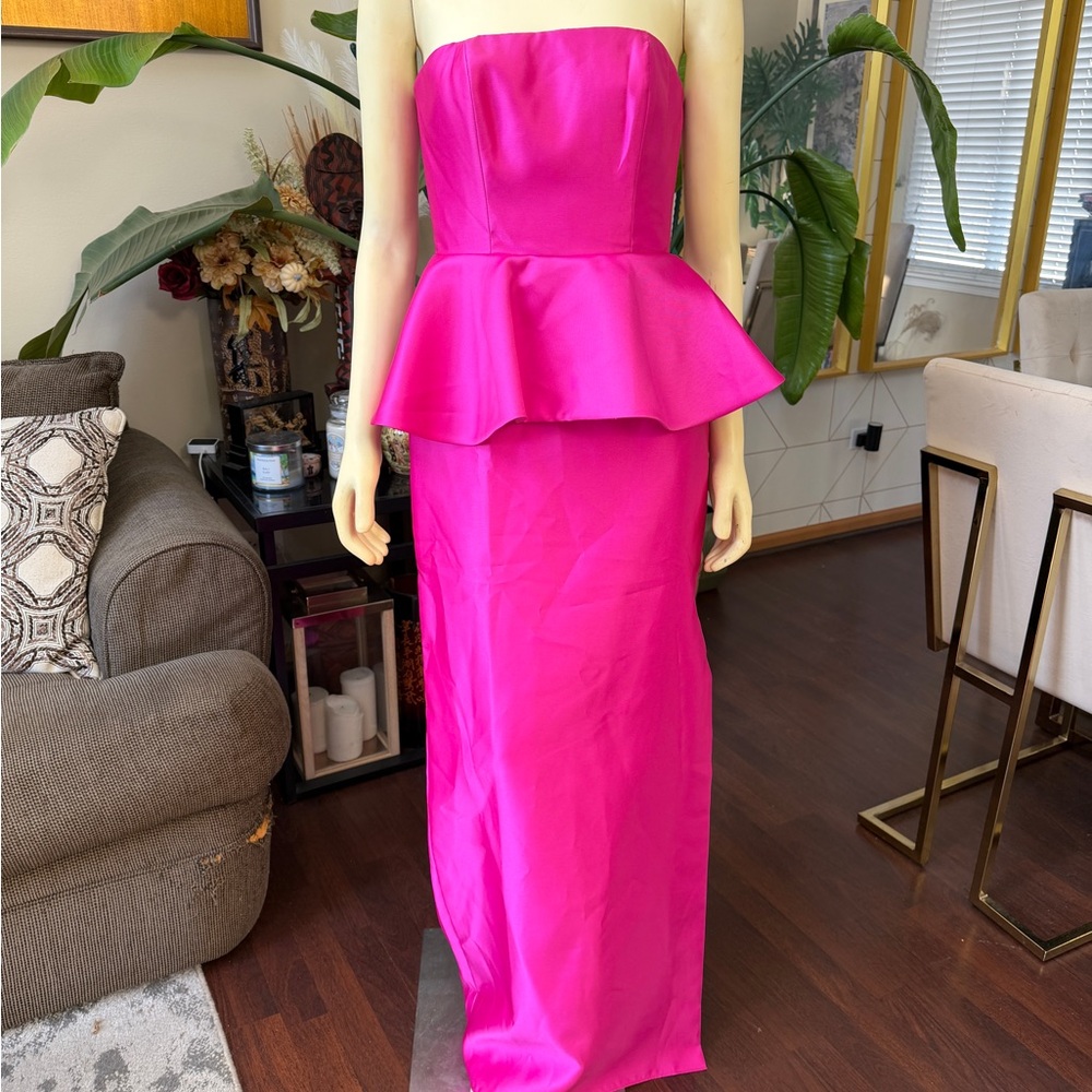 ALFRED SUNG Pink Strapless Wedding Dress